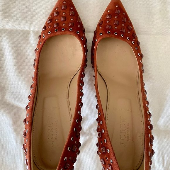 JCrew Collection Suede Studded Pumps - Picture 3 of 8
